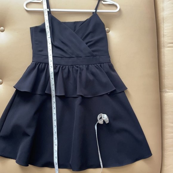 Milly Minis Italian Cady Tara Dress Black Size Girls 14 - Picture 4 of 7